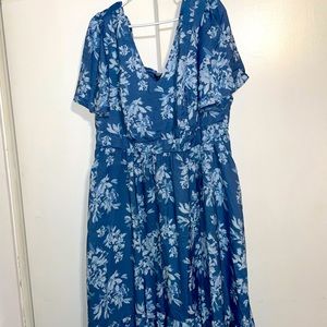 beautiful floral blue dress from torrid